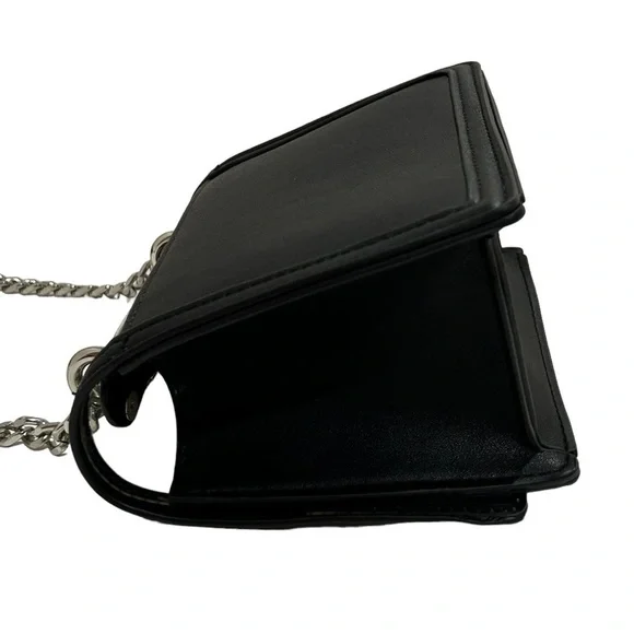 BETSEY JOHNSON Stadium bag Embellished Bow Black Clear Silver bling Like new - Picture 12 of 15